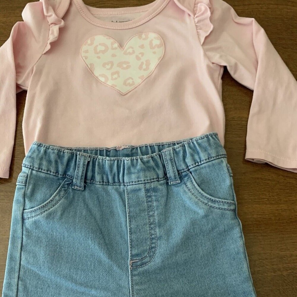 Toddler Girl’s 12 Month Heart Top & Jeans by First Impressions - Macy’s